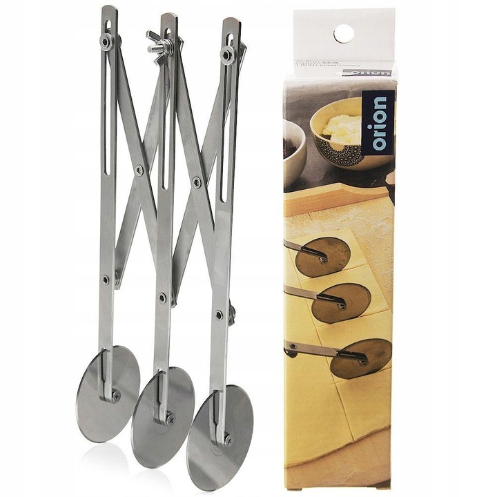 Instrument de taiat aluat, Orion, cu 3 lame, otel inoxidabil, 24.5x5.5cm, argintiu