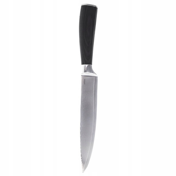 Orion DAMASCUS konyhakés, 67 rétegű damaszkuszi acél penge 20 cm, nedvességálló pakkafa nyél, Ezüst, 30,5 cm