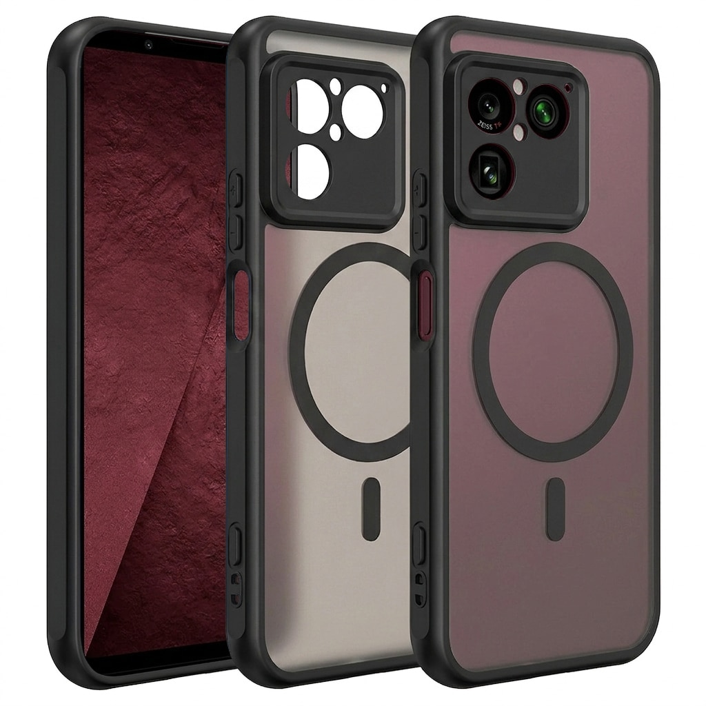 Husa pentru Sony Xperia 1 VIII Comari® Pulse, compatibila MagSafe, protectie anti-soc, bumpere ranforsate, finisaj mat antiamprenta, spate translucid, Negru