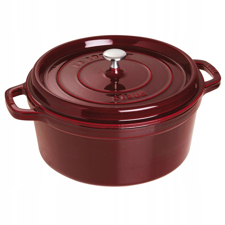Staub kerek öntöttvas edény 6.7 l, grenadina, 28x18.2 cm