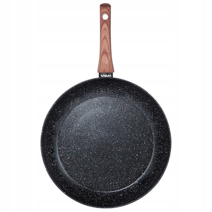Vilde wok serpenyő, tapadásmentes gránit, mély, indukciós és gáz főzőlaphoz is alkalmas, fekete, O 32 cm