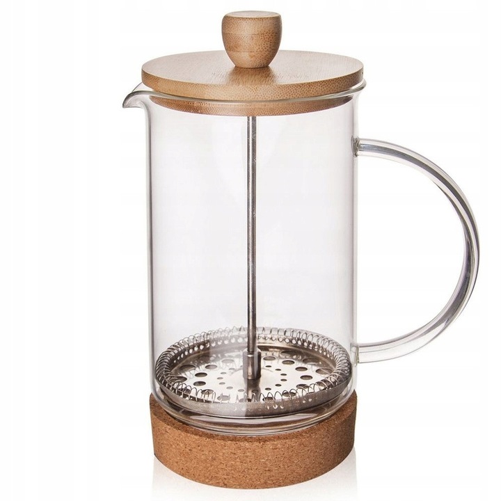 Vilde French Press üveg teafőző és kávéfőző 1L