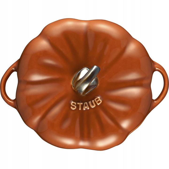 Staub Special Mini kerámia cocotte, sütőtök alakú, sütőben, mikrohullámú sütőben és mosogatógépben is használható, narancssárga, 500 ml