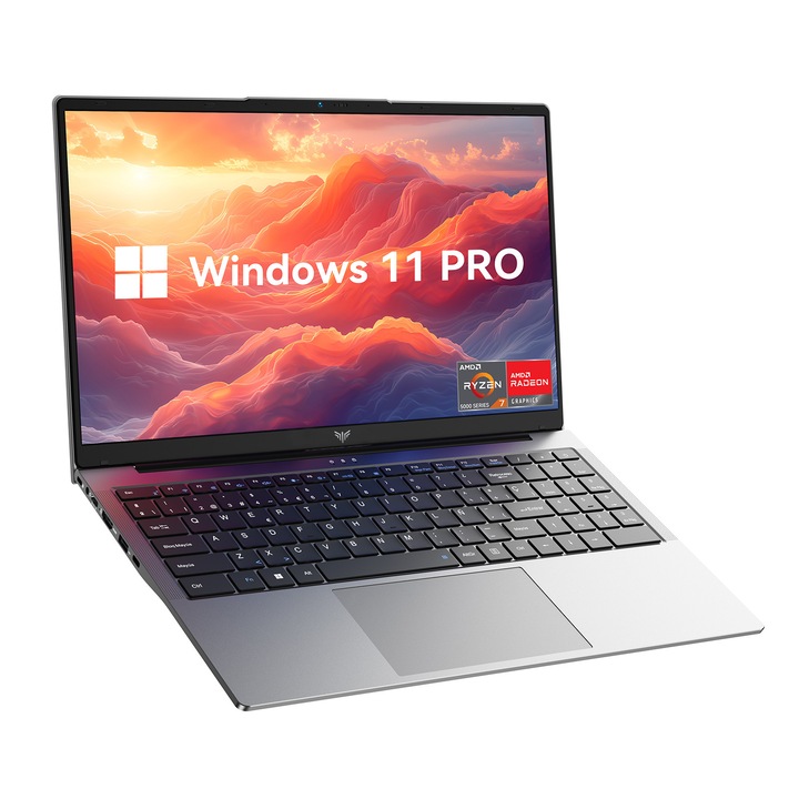 Laptop Gaming NiPoGi 15.6" AMD Ryzen 7 7730U, 16GB LPDDR4 512GB NVMe SSD, AMD Radeon Graphics, Windows 11 Pro, Bluetooth 5.2, WiFi 6