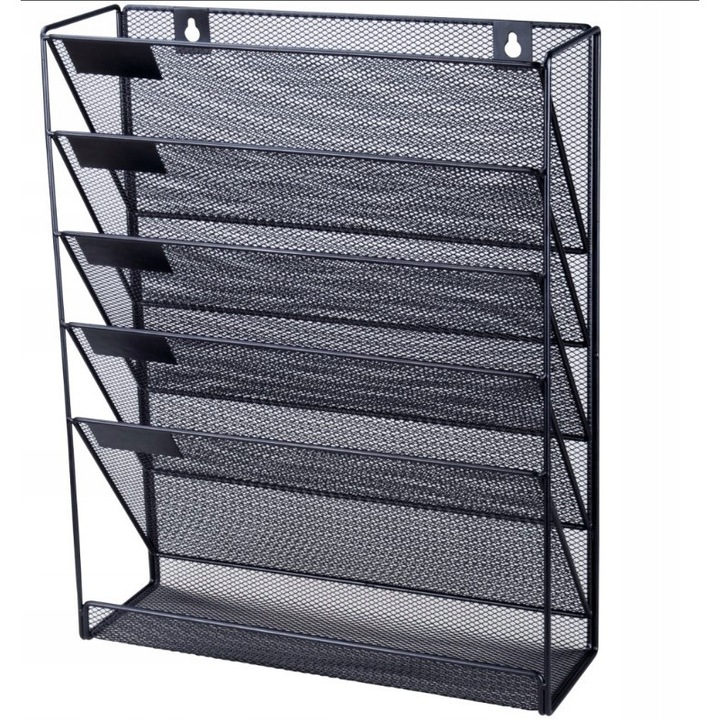 Fém iratrendező Max 5 rekeszes fekete 40.5x32.5x10.5cm