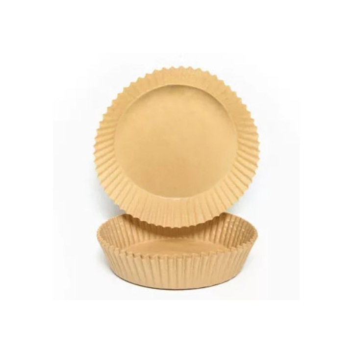 Set 100 Hartii de copt sau prajit pentru Airfryer, in suport de plastic cu capac 16 x 16 cm