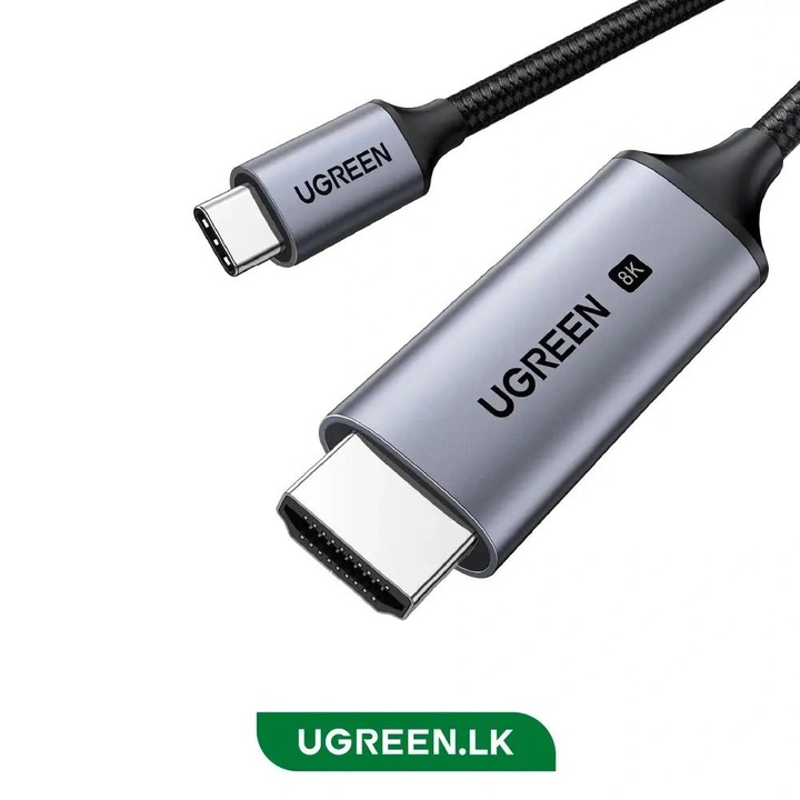 Cablu video Ugreen, „CM565” USB Type-C (T) la HDMI (T) 8K la 60Hz, lungime 1.5m, negru