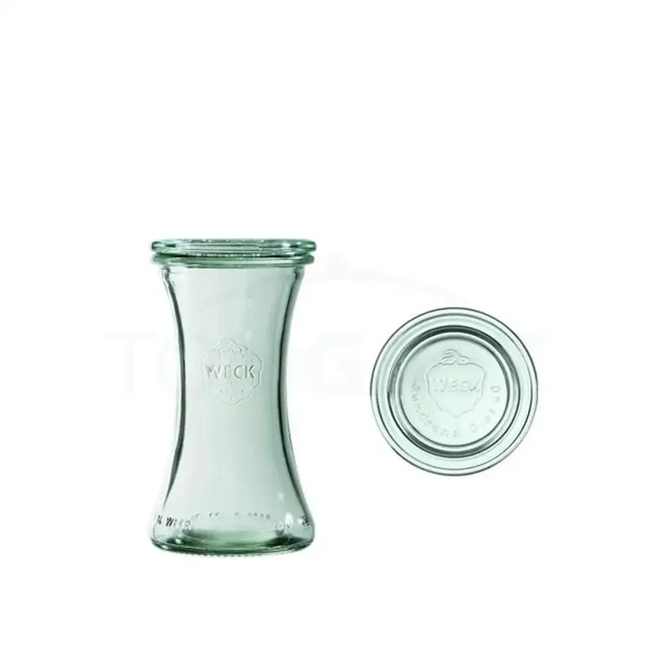 Стъклен буркан Weck 200ml комплект 6 бр. прозрачен капак 6x12.7cm
