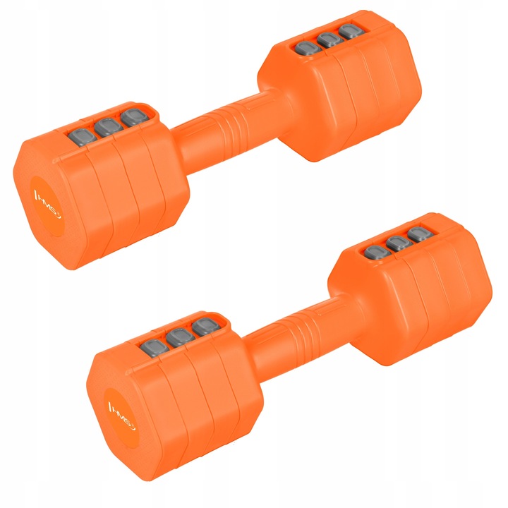 Haltere HMS 2x2,5 kg reglabile pentru fitness si antrenament de forta