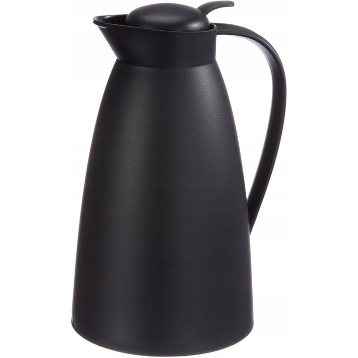 Termos Alfi ECO Velvet, izolatie 12h cald/24h rece, insertie din sticla calita alfiDur, negru mat, 1 l