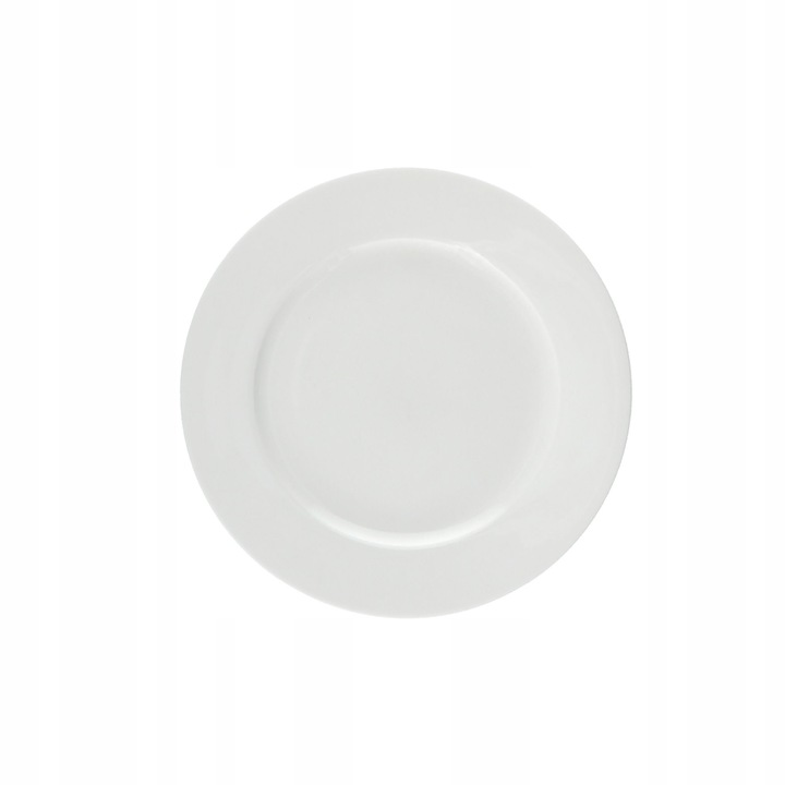 6 darabos készlet, Porcellana Bianca Essenziale salátatányérok, porcelánból, peremes, fehér, 6 x 20 cm