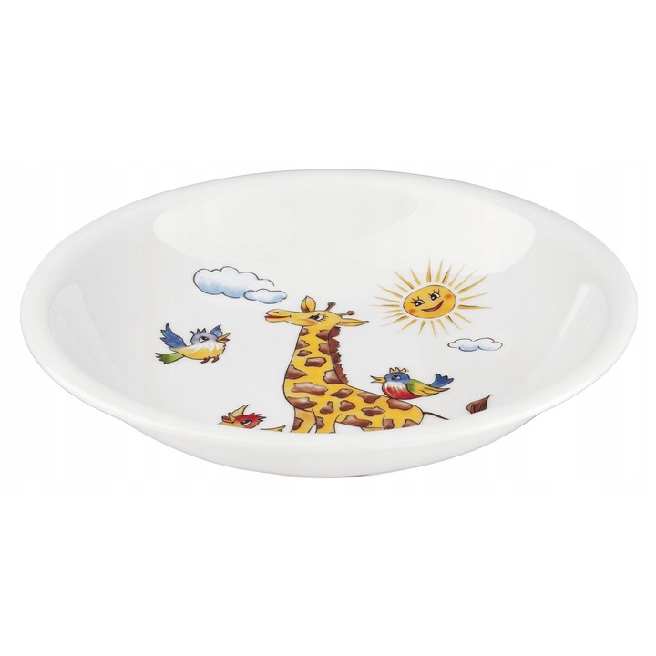Seltmann Weiden Colorful Wildlife levesestányér porcelán 20x3.8cm fehér színes mintával
