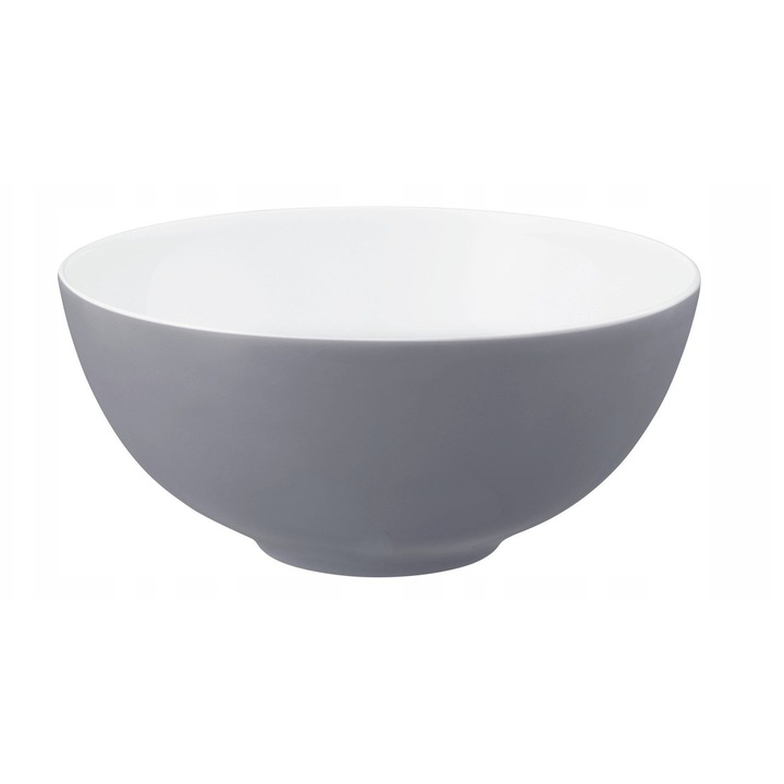 Bol Seltmann Weiden Life Fashion Elegant Grey din portelan durabil, compatibil cu cuptor si masina de spalat, Gri, 21 cm