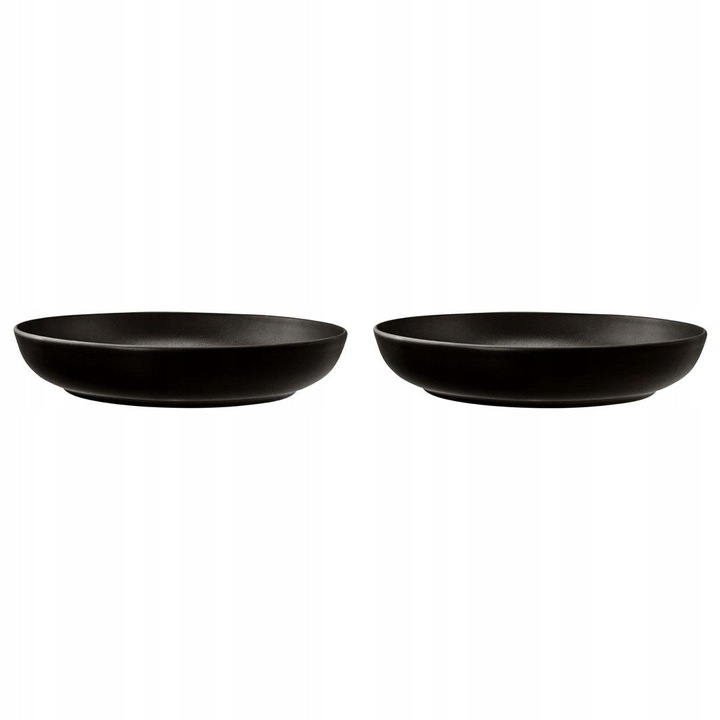 Set 2 boluri Seltmann Weiden Liberty Velvet Black, portelan, negru mat, 28cm