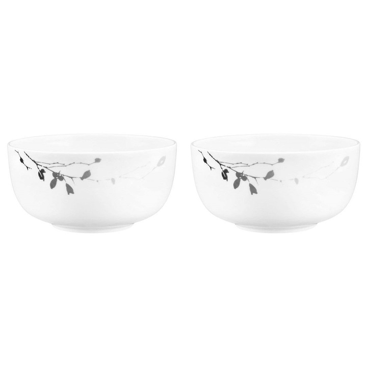 Set 2 boluri Seltmann Weiden Liberty Dark Rose Hip, portelan, alb, 17.5cm