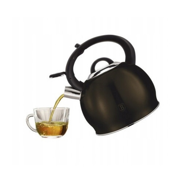 Berlinger Haus Shiny Black Edition fekete bogrács fedővel 3L 25x30x27cm
