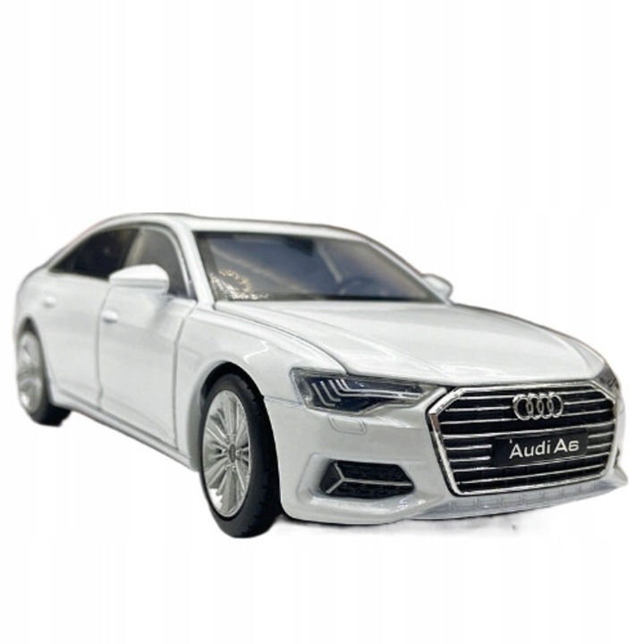 Modell Audi A6 Fehér 1:32 Fények Hang Fém