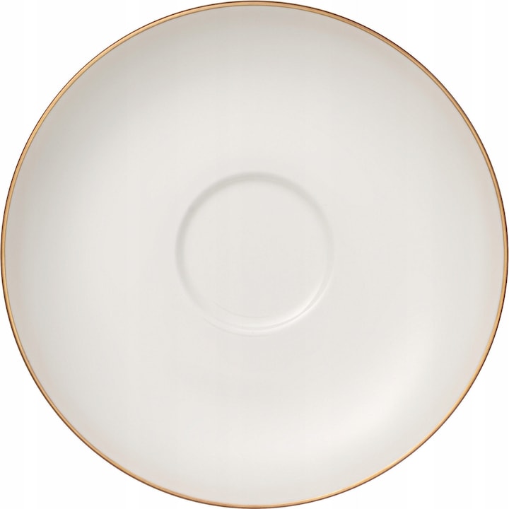 Spodek Villeroy & Boch Anmut Gold, prémium porcelán, Inglaze Gold arany szegély, mosogatógépben mosható, fehér/arany, 15 cm, 1 db