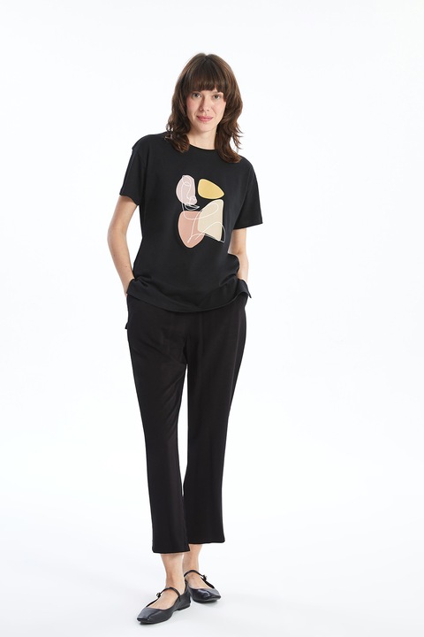 LC WAIKIKI, Pantaloni uni cu buzunare laterale, Negru