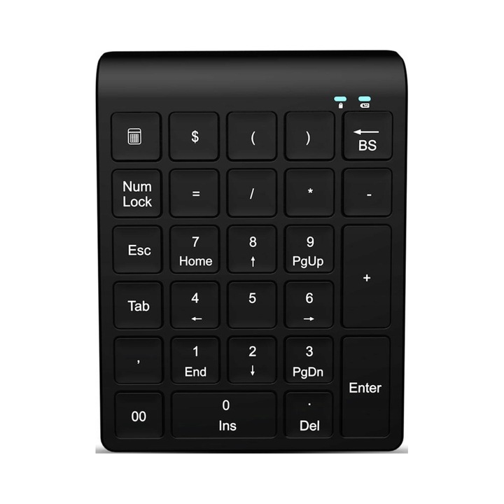 Pan i Pani Gadzet Bluetooth numerikus billentyűzet, 27 gombos, fekete, 13,9x10,4x2,1cm