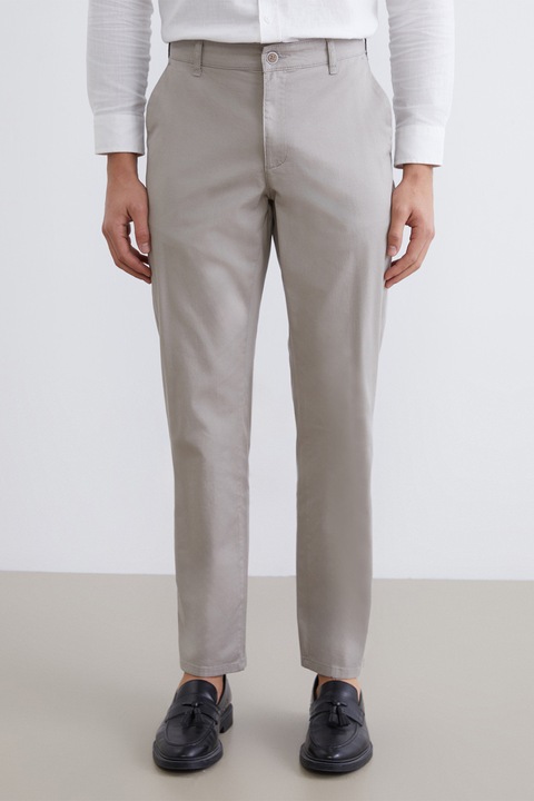 LC WAIKIKI, Pantaloni chino din amestec de bumbac, Bej deschis