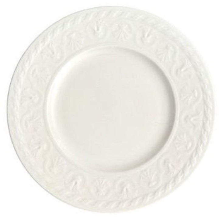 Villeroy&Boch Cellini desszerttányér, prémium porcelán, dombornyomott szélű motívumokkal, fehér, 18 cm, 1 db