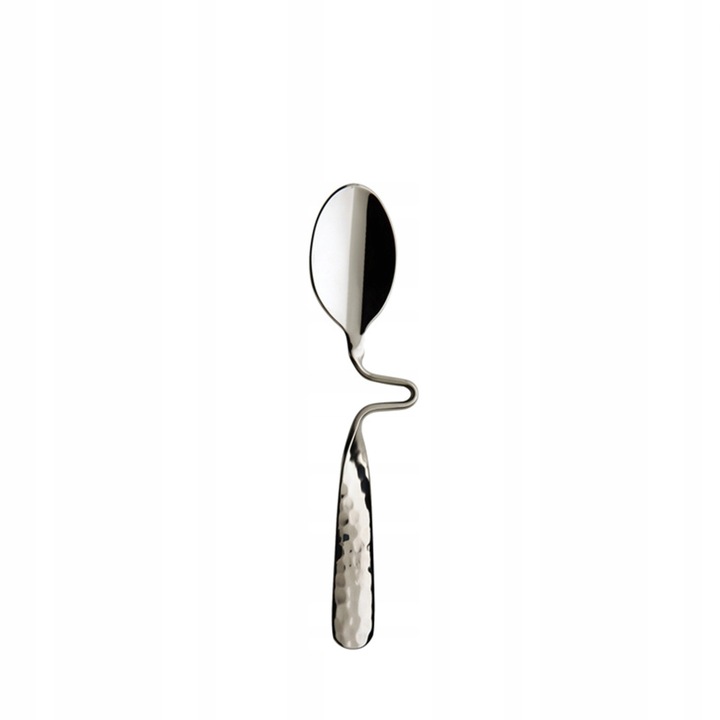 Villeroy & Boch NewWave Caffe eszpresszókanál, rozsdamentes acél, kalapált díszítésű nyél, ezüst, 12 cm, 1 db