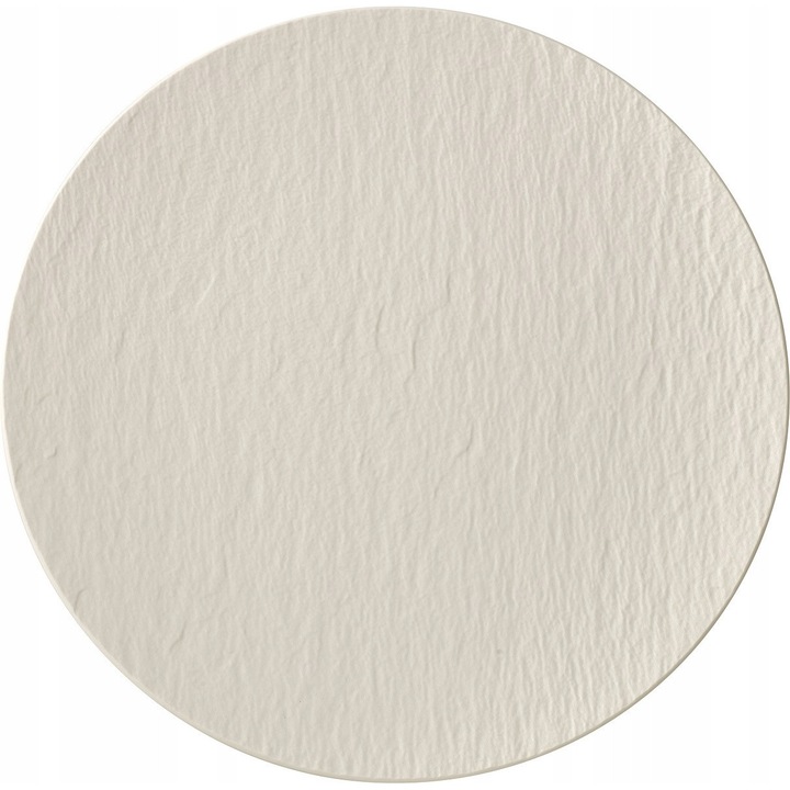 Villeroy&Boch Manufacture Rock Blanc tányér, prémium porcelánból, szikla textúrával, mikrohullámú sütőben és mosogatógépben is használható, fehér, 25 cm