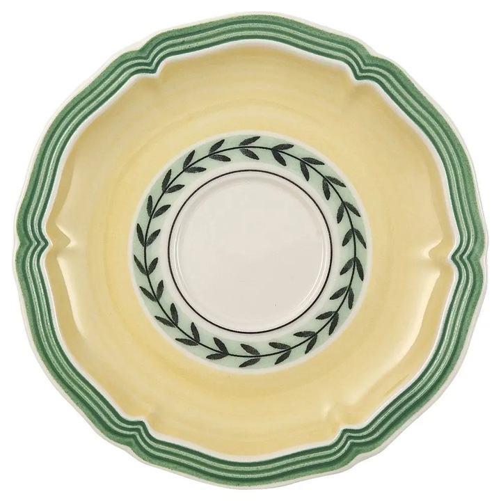 Villeroy Boch French Garden Fleurence eszpresszó csészealj zöld sárga 13cm