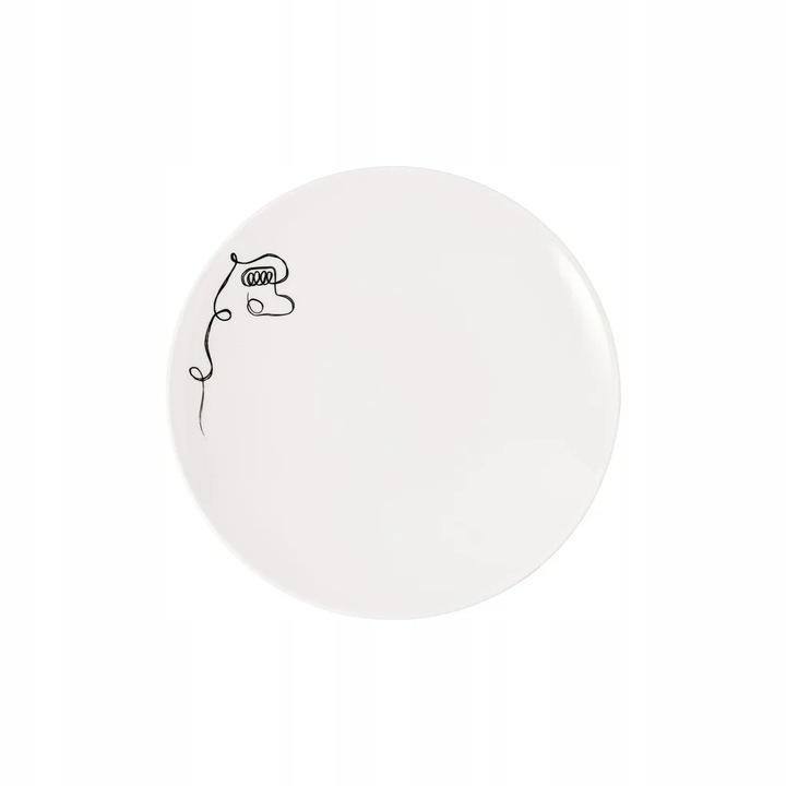 Villeroy & Boch Xmas reggelizőtányér, fekete-fehér, 21x21x2.4cm, prémium porcelán
