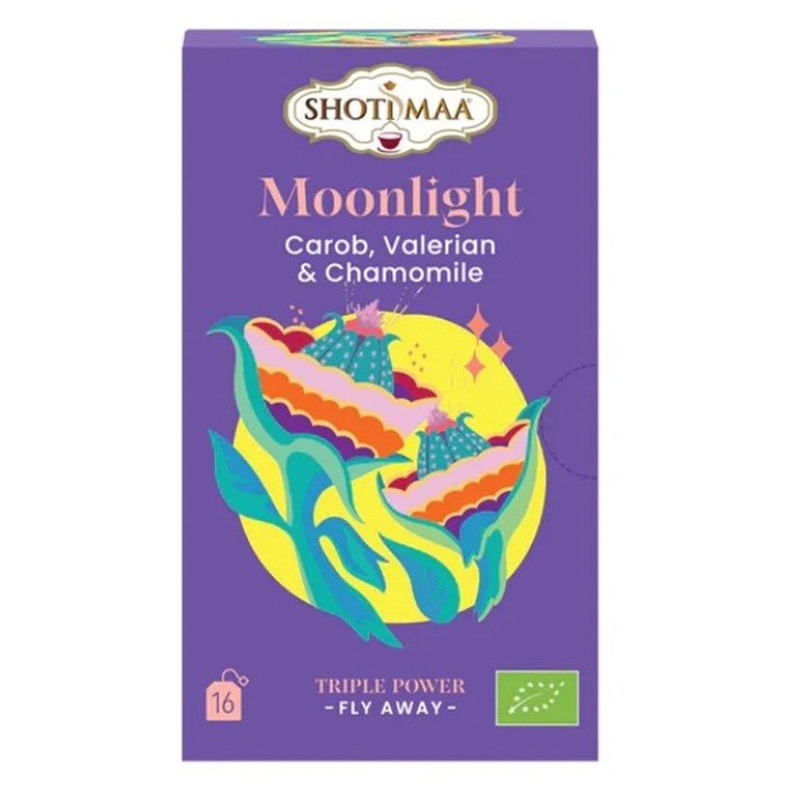 Ceai fly away - moonlight - carob, valeriana si musetel bio 16dz x 2g 32g Shotimaa