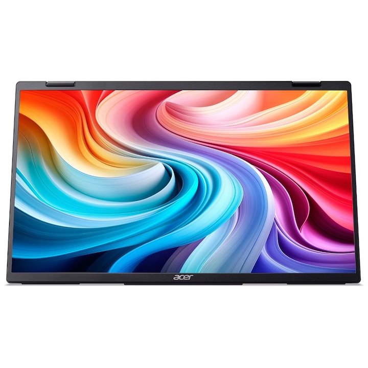 Acer 15.6" PD163QTb Hordozható IPS LED Monitor, Dupla Full HD 2*1920x1080, HDMI, USB Type-C, Hangszórók Fekete