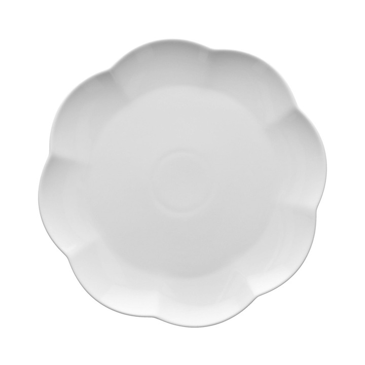 Porcelán tányér Porcellana Bianca Villadeifiori 26cm fehér 6 darabos szett