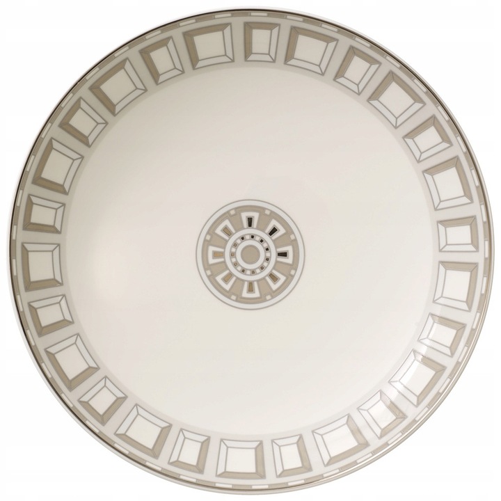 Bol Villeroy Boch La Classica Contura plat, alb-negru, 22.5cm