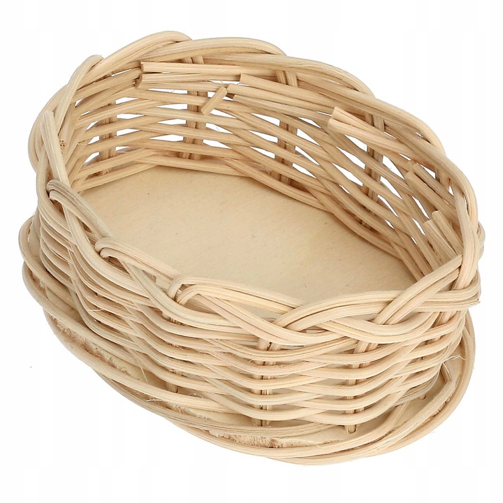 Cos din nuiele Porcellana Bianca Midollino rustic 10x7cm