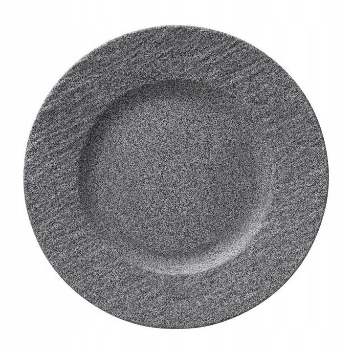 Salátás tányér / tál, Villeroy&Boch, Manufacture Rock Granit, prémium minőségű tömegében színezett porcelán, matt textúra gránit megjelenéssel, szürke, 22 cm