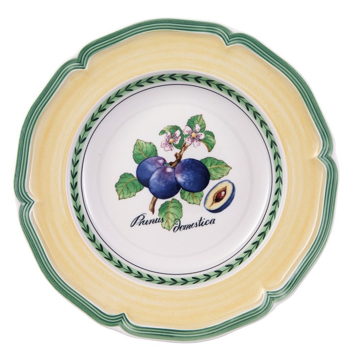 Villeroy & Boch French Garden Valence mélytányér, zöld-sárga, 23cm