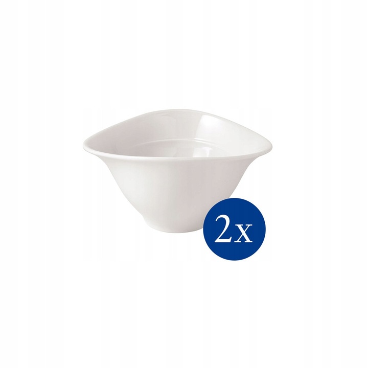 2 db Villeroy&Boch Vapiano fehér porcelán leveses tál készlet 18x16x9cm 400ml