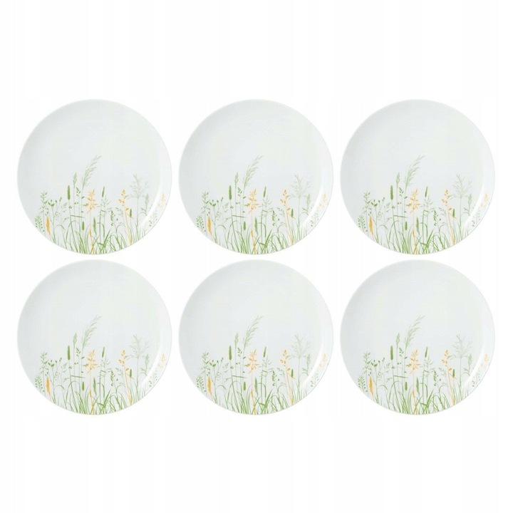 Seltmann Weiden Meadow Grasses Green tányérkészlet, 6 db, fehér, 27.5cm