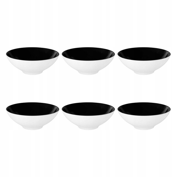 Set 6 boluri Seltmann Weiden Life Fashion negre 14.5cm