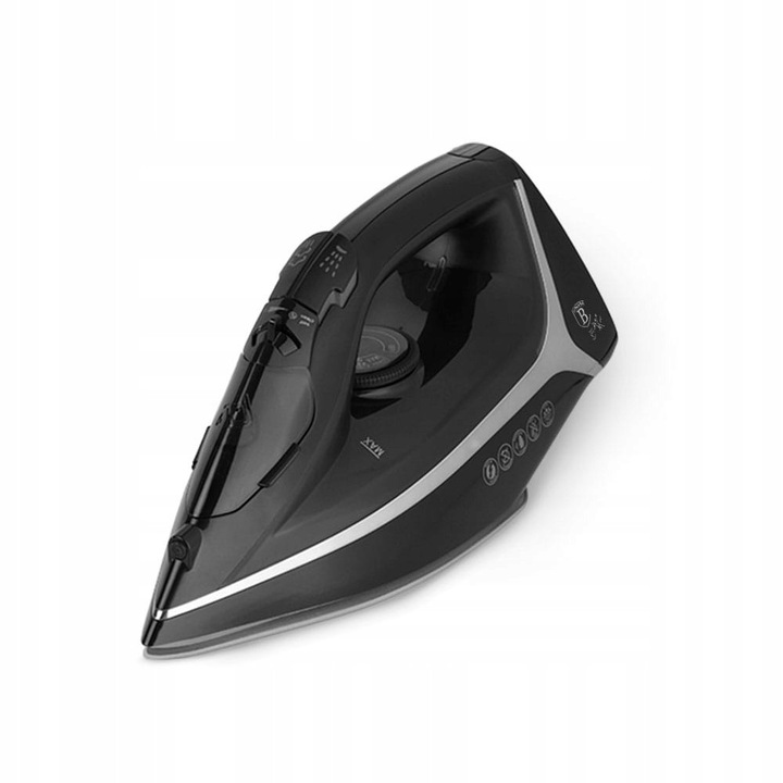 Fier de calcat cu abur Berlinger Haus BH-9412, 2200W, talpa ceramica, rezervor 300 ml, negru