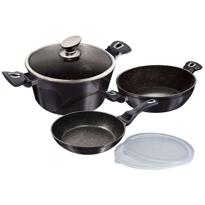 Set oale Berlinger Haus Carbon Pro, 24x11.8cm, 24x6.5cm, grafit metalic, 6 piese