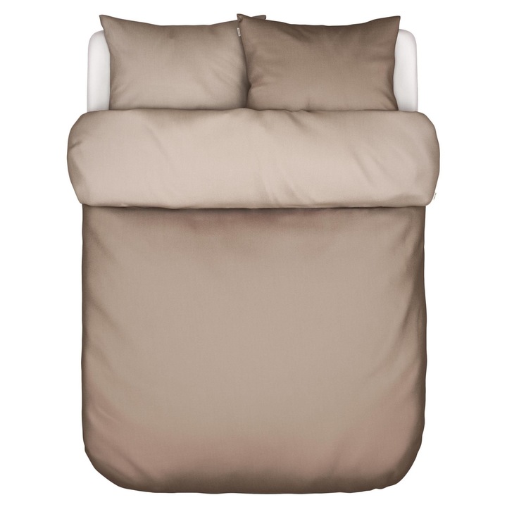 Lenjerie de pat Marc O'Polo Erla bumbac organic percal taupe 220x200cm