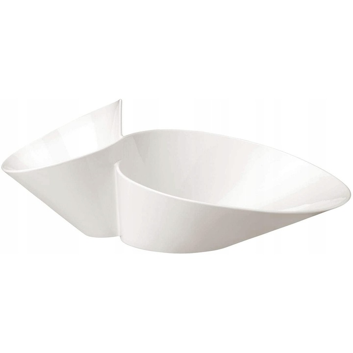 Bol dublu Villeroy&Boch NewWave alb 49x27cm