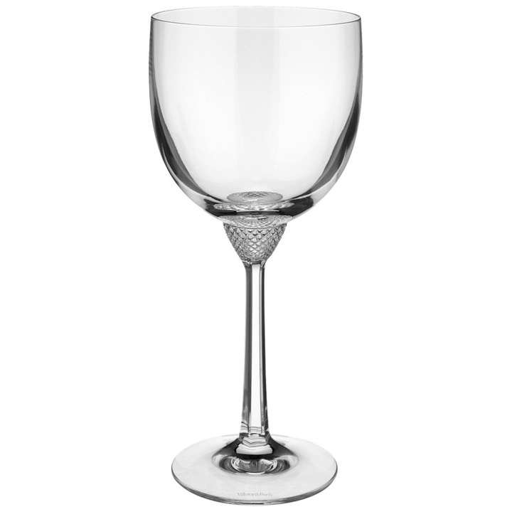 Villeroy & Boch Octavie vizespohár/kehely, gyémántcsiszolású kristályból, 370 ml, mosogatógépben mosható, átlátszó, 1 db