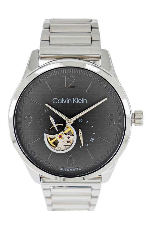 CALVIN KLEIN, Rozsdamentes acél automata karóra, Ezüstszín