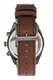CALVIN KLEIN, Мултифункционален часовник с кожена каишка, Канела, Gunmetal