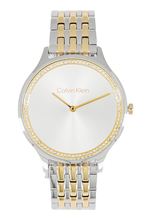CALVIN KLEIN, Két színárnyalatú rozsdamentes acél karóra, Ezüstszín, Aranyszín