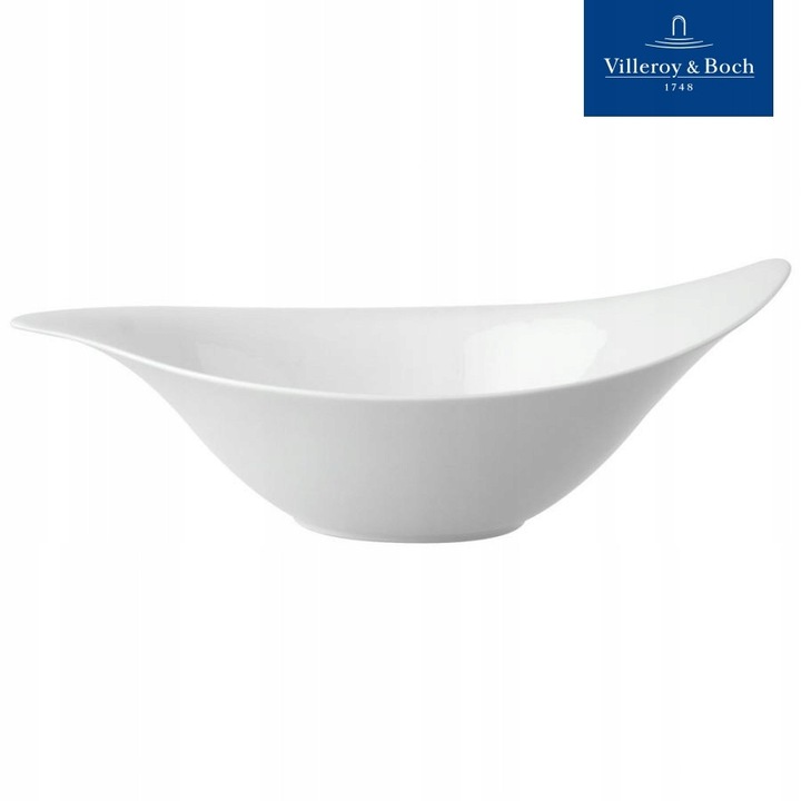 Salatera Villeroy & Boch New Cottage, portelan premium, alb, 36x24cm