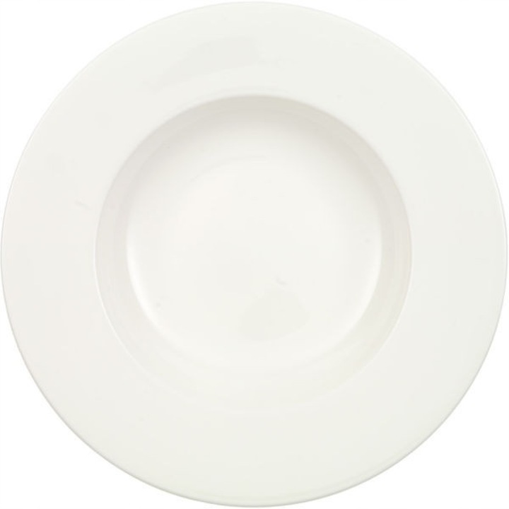 Villeroy & Boch Anmut mélytányér leveshez, prémium csontporcelánból, mosogatógépben és mikrohullámú sütőben használható, fehér, 24 cm